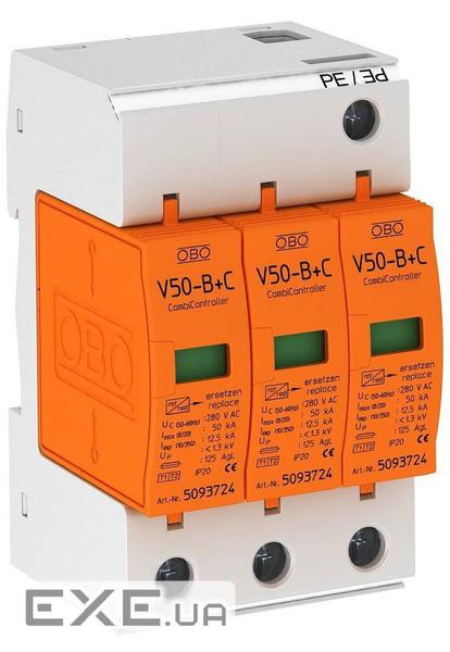 Обмежувач перенапруг OBO Bettermann Тип I + II V50-B+C 3-280 5093627