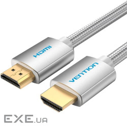 Кабель HDMI M - M, 1.0м, V2.0, 4K 60Гц, обплетення, Aluminum Alloy Type сірий Vention (AABIF)