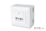 Комп"ютерна розетка Digitus 2xRJ45 STP, cat. 6, для відкритої проводки (DN-9006-N)
