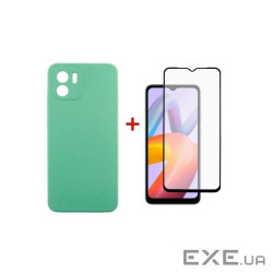 Чохол до мобільного телефона Dengos Xiaomi Redmi A2 Case + Glass (Mint) (DG-KM-82)