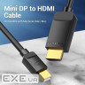 Кабель Vention mini DisplayPort - HDMI (M/M), 1.5 м , Black (HAHBG)