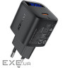 Зарядний пристрій 1xUSB-C 30W Gan A115 Fast Charger + USB-C cable black Acefast (6974316284451)