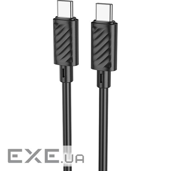 Кабель HOCO X88 Gratified Type-C to Type-C 60W 1м Black (6931474783363)