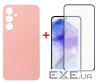 Чохол до мобільного телефона Dengos Samsung Galaxy A55 5G + Glass Pink (DG-KM-92)