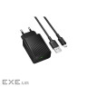 Зарядний пристрій BOROFONE USB QC3.0 + cable USB to Micro 5P black (6941991122651)