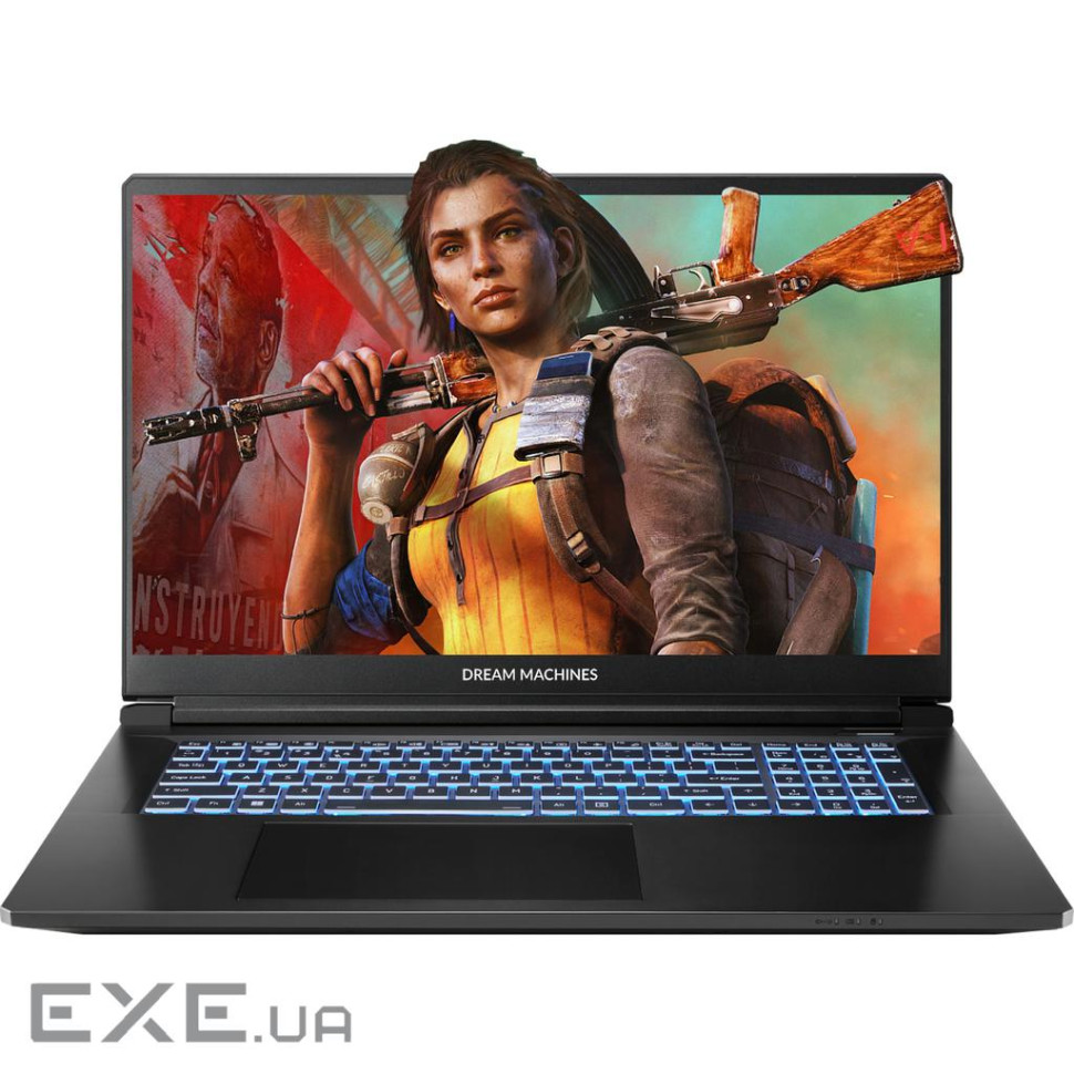 Dream Machines RT5060-17UA27 17.3” FHD 144Hz, 300n/Ryzen 7 H255/16 GB/SSD 1TB/RTX5060/GLAN/DOS