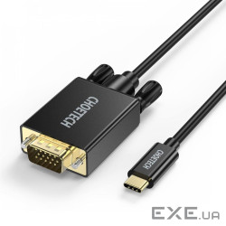 Кабель VGA (M) - Type-C (M), 1.8 м, Black, Choetech (XCV-1801)