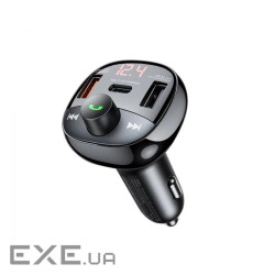 Автомобильное зарядное устройство + FM ресивер Remax Lodi Series 2xUSB + Type-C 54.5W Black (RCC331)