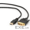 Кабель мультимедійний HDMI M to DVI M 3.0m 18+1pin Cablexpert (CC-HDMI-DVI-10)