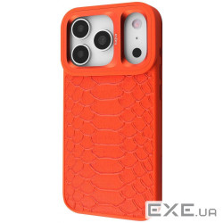 Чехол Kajsa Snake Pattern with Magnetic Ring iPhone 17 Pro orange (65335 orange)