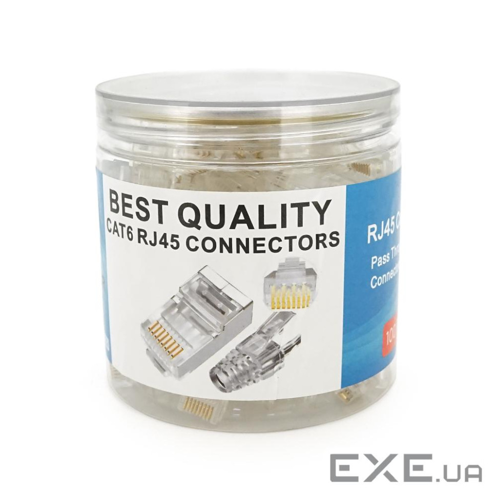 Конектор RJ 45 Merlion (RJ45ML-100-CAT6/17265) Cat. 6 UTP, 100 шт/уп