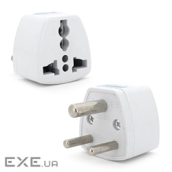 Перехідник на євророзетку TEFAL EU White, 3pin, 250V, 10A, в упаковці 20 штук, (YT-TEFAL / EU-3 / W)