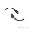 Дата кабель USB 2.0 AM to Micro 5P 2.0m Lenny silicone BX113 black BOROFONE (6941991115493)