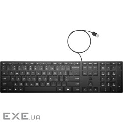 Клавіатура мембранна НР 320K, 109key, USB-A, EN/UK, чорний (9SR37UT)