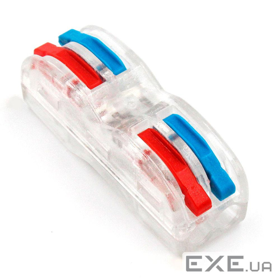 Клемна колодка з натискними затискачами 2-провідна SPL-2 для розподільчих коробок, 2-p (SPL-2T / 10)