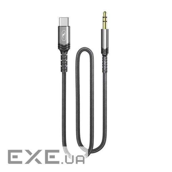 Аудіо-кабель SkyDolphin SR29 3.5 мм - USB Type-C (M/M), 1 м , Black (SDAUX-000076)