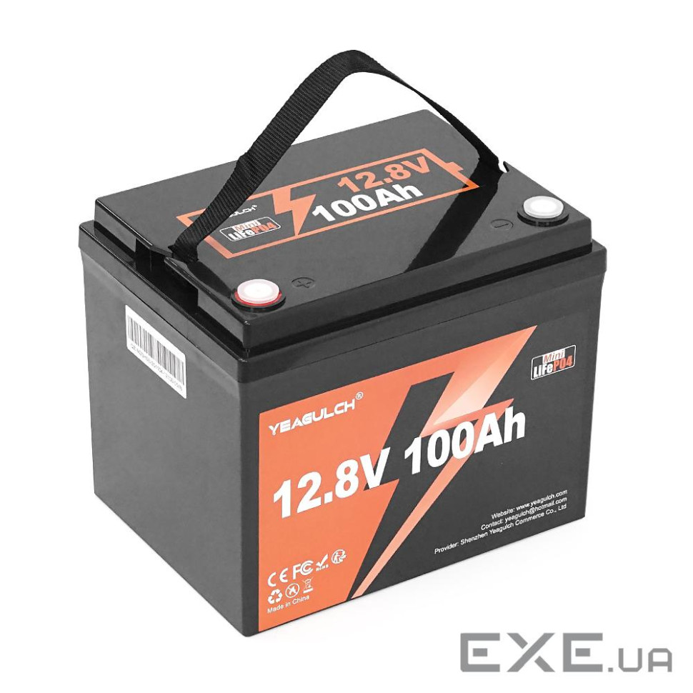 Акумуляторна батарея YEAGULCH Mini Max LiFePO4 12,8V 100Ah 1280Wh, BMS- (YEAGULCH-12,8V / 100Ah Max)
