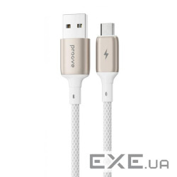 Кабель Proove Dense Metal Micro USB 2.4A (1m) white (CCDM20001302)