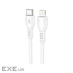 Дата кабель USB-C to Lightning 1.0m PD PVC white Wibrand (WI.DC/BO1W-CL)