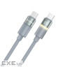Дата кабель USB-C to USB-C 1.0m 3A 60W warm light gray ColorWay (CW-CBPDCC092-GR)