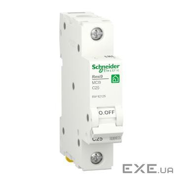 Автоматичний вимикач Schneider Electric RESI9 6kA 1P 25A C (R9F12125)