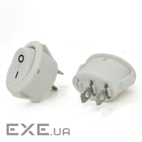 Перемикач ON-OFF KCD1-301, 250VAC/10A, 2 контакти , White, Q100 (KCD1-301 White)