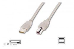 Кабель для принтера USB 2.0 AM/BM 1.8m Digitus (AK-300102-018-E)