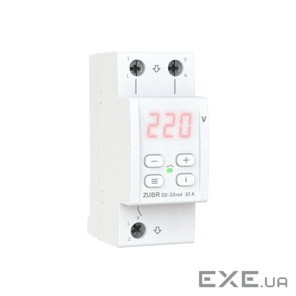 Реле напруги ZUBR D2-32 red (4820120222665)