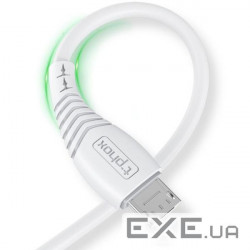 Дата кабель USB 2.0 AM to Micro 5P 1.2m Nature T-M830 White T-Phox