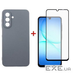 Чeхол-накладка Dengos Carbon для Samsung Galaxy A17 Grey (DG-KM-161) + защитное стекло