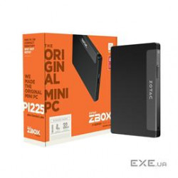Zotac System ZBOX-PI225-GK-W2B N4000 4GB LPDDR4 USB Type C to HDMI BT5 Windows 10 Home 64-bit Retail