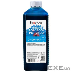 Чорнило Barva Canon PGI-1400/PGI-2400 1 л, special pigment, cyan (C1400-1043)