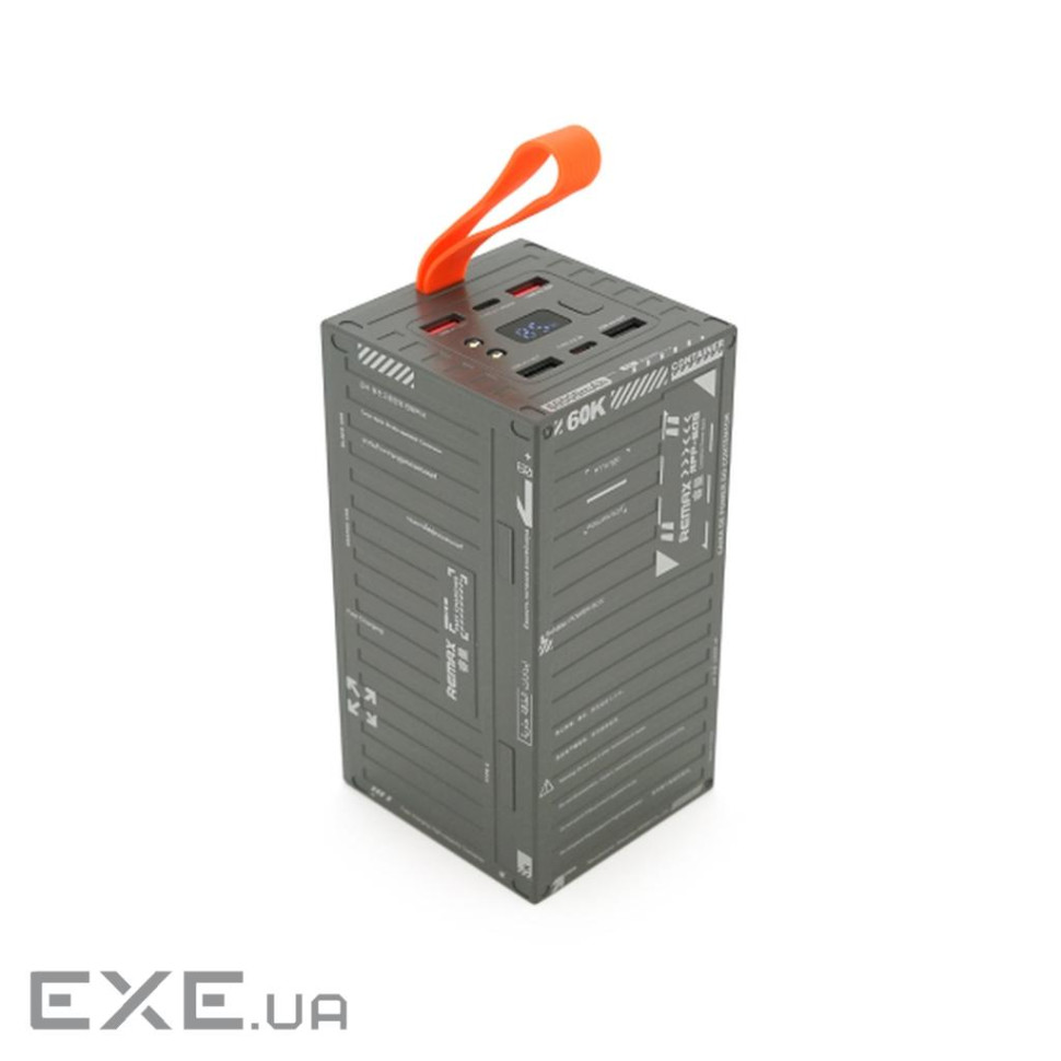 Power Bank Remax RPP-609 60000mAh, PD 20W+QC 22.5W, Gray, 1.275kg (RPP-609G)