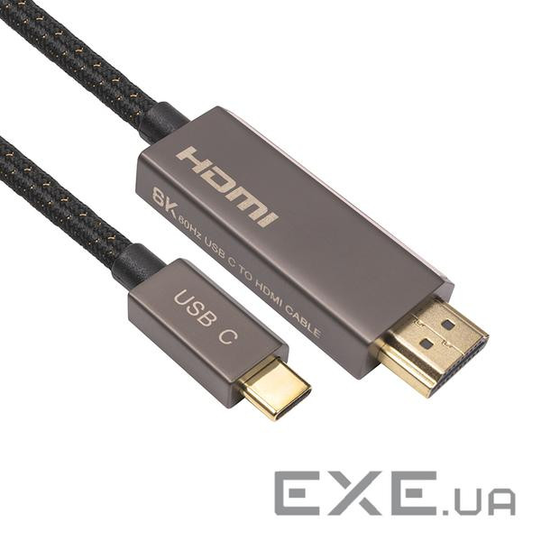 Кабель CABLETIME Type-C - HDMI 8K USB-C - HDMI 2м Black (CA914258)