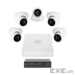 Комплект відеоспостереження на 5 камер GV-IP-K-W82/05 5MP (29480)