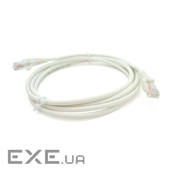 Патч-корд OK-net Кат.5e UTP 24AWG LSZH Білий 1м (OK-PC5103-W-LS0H)