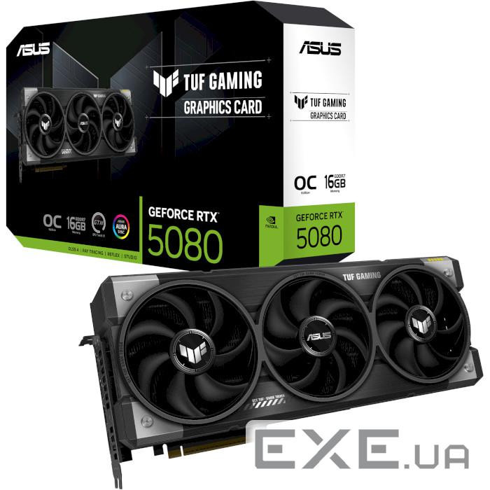Відеокарта ASUS TUF Gaming GeForce RTX 5080 16GB GDDR7 OC Edition (TUF-RTX5080-O16G-GAMING)