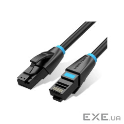 Патч-корд 1м, UTP cat 7 RJ-45 black Vention (IBKBF)