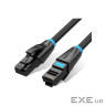 Патч-корд 1м, UTP cat 7 RJ-45 black Vention (IBKBF)