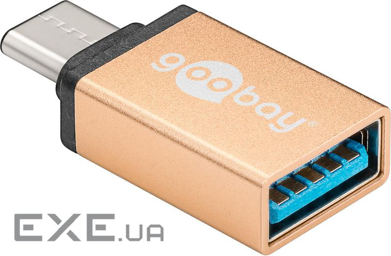 Перехідник обладнання USB Type-C-3.0A M/F,(USB3.0) адаптер OTG Gold,золотистий (75.05.6622-1) (75.05.6622-1)