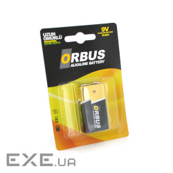 Батарейка лужна Orbus 9V/6LR61, крона, 1 штука у блістері (ORB / 9V / 6LR61)