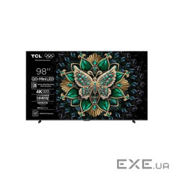 Телевізор 98 TCL MiniLED 4K 144Hz Smart Google TV Titan ONKYO sound (98C61K)