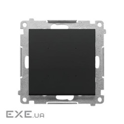 Однокнопковий контролер освітлення Simon55, 230В 16А, чорний матовий (TEW1W.01/149)