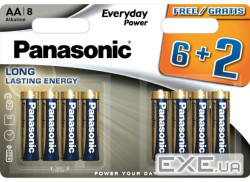 Батарейка Panasonic AA EVERYDAY POWER * 8 (LR6REE/8B2F)