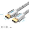 Кабель HDMI M - M, 5.0м, V2.1, 4K 60Гц, обплетення, Aluminum Alloy Type сірий Vention (AABIJ)
