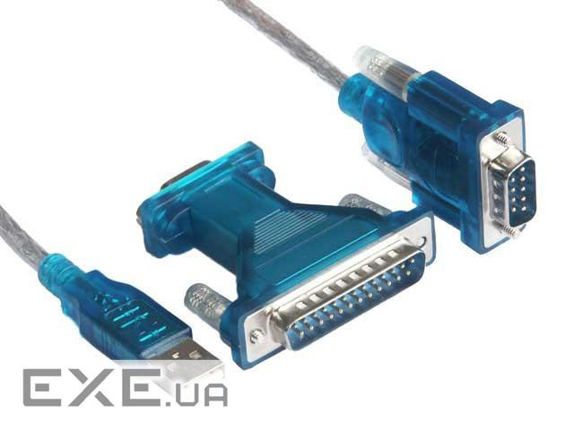 Кабель VOLTRONIC USB to RS-232 з перехідником RS-232 (9 pin) > (25Pin) (YT-A-USB/RS-232+RS-232)