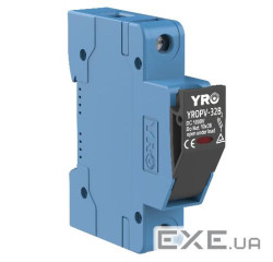 Корпус під плавкий запобіжник YROPV-32B DC FUSE 32A 1000V, на DIN-рейку, пі (YROPV-32B-FUSE-32A / B)