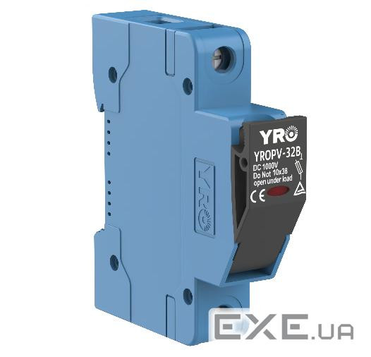 Корпус під плавкий запобіжник YROPV-32B DC FUSE 32A 1000V, на DIN-рейку, пі (YROPV-32B-FUSE-32A / B)