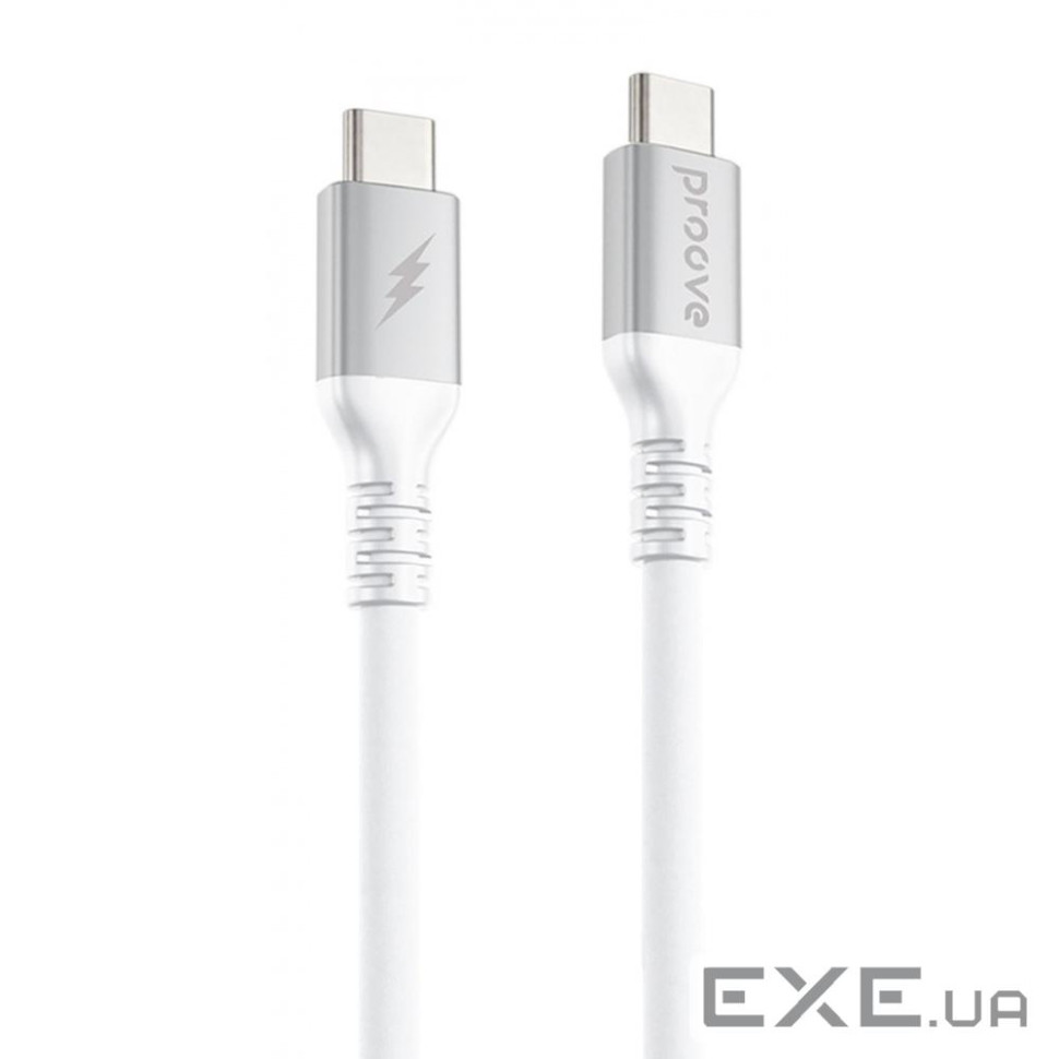 Кабель Proove ReGen Silicone Type-C to Type-C 60W (2m) white (CCRS60002222)