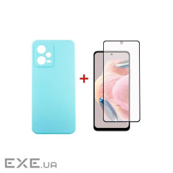 Чохол до мобільного телефона Dengos Xiaomi Redmi Note 12 5G Case + Glass (Ice blue) (DG-KM-84)